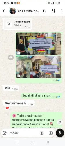 Testimonial Papan Bunga cisondari
