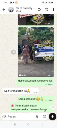 Testimonial Papan Bunga cisondari